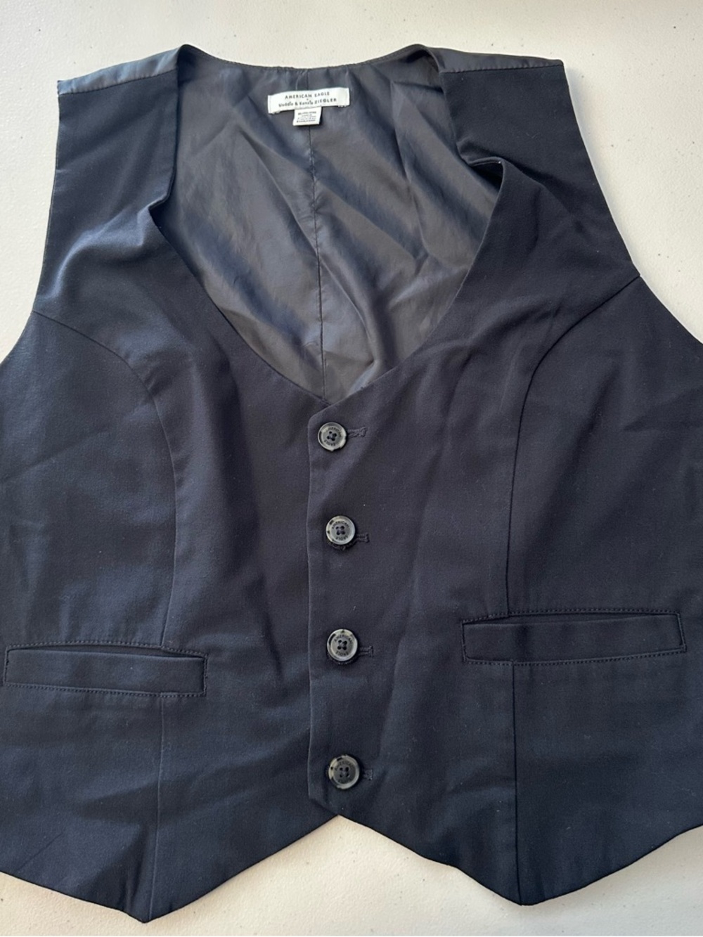 American Eagle Outfitters Black Button Front Vest